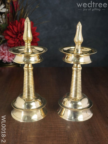 Brass Kerala Diya - Wl0018 10 Inches