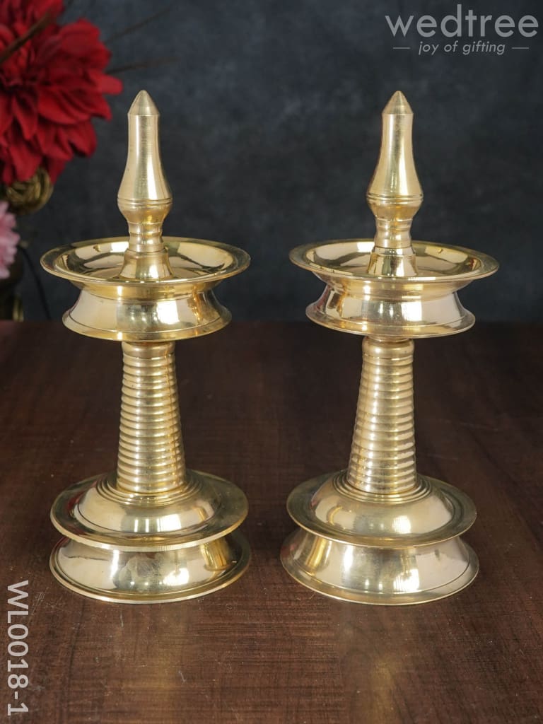 Brass Kerala Diya - Wl0018 8 Inches