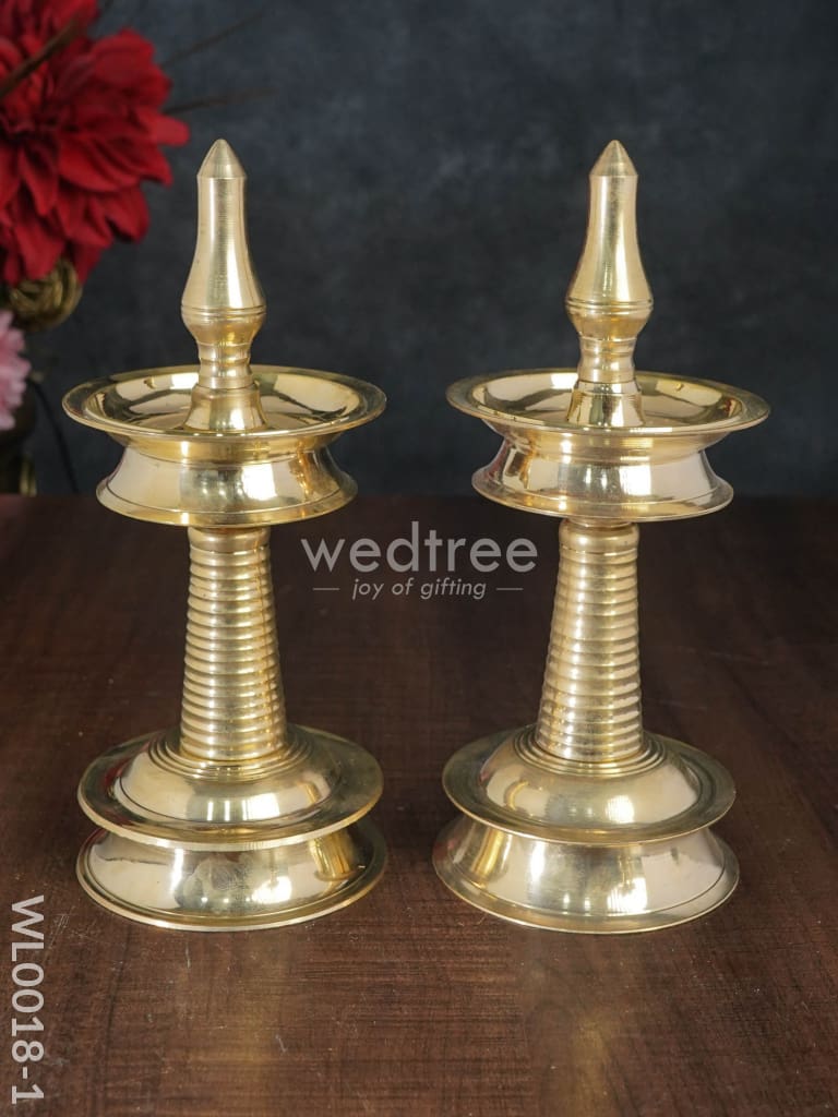 Brass Kerala Diya - Wl0018 8 Inches