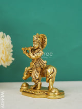 Brass Krishna Figurine With Cow - Wl4439 Figurines