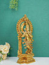 Brass Radha Krishna Idol - Wl4499 Figurines