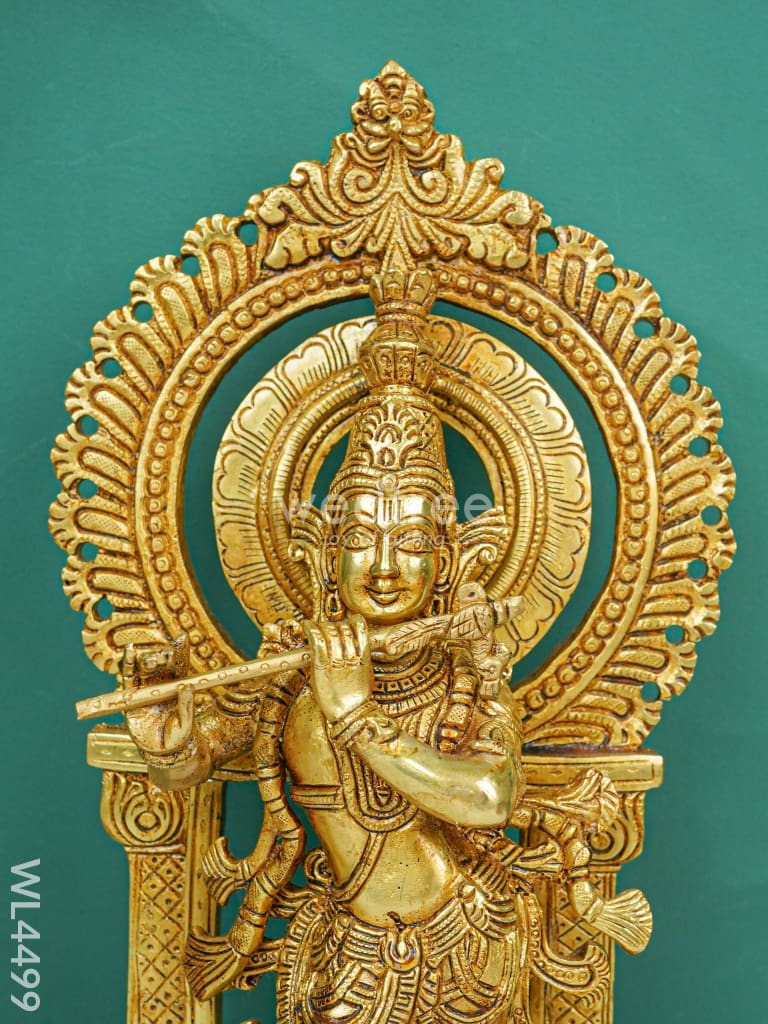 Brass Radha Krishna Idol - Wl4499 Figurines