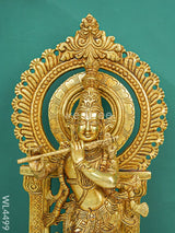 Brass Radha Krishna Idol - Wl4499 Figurines