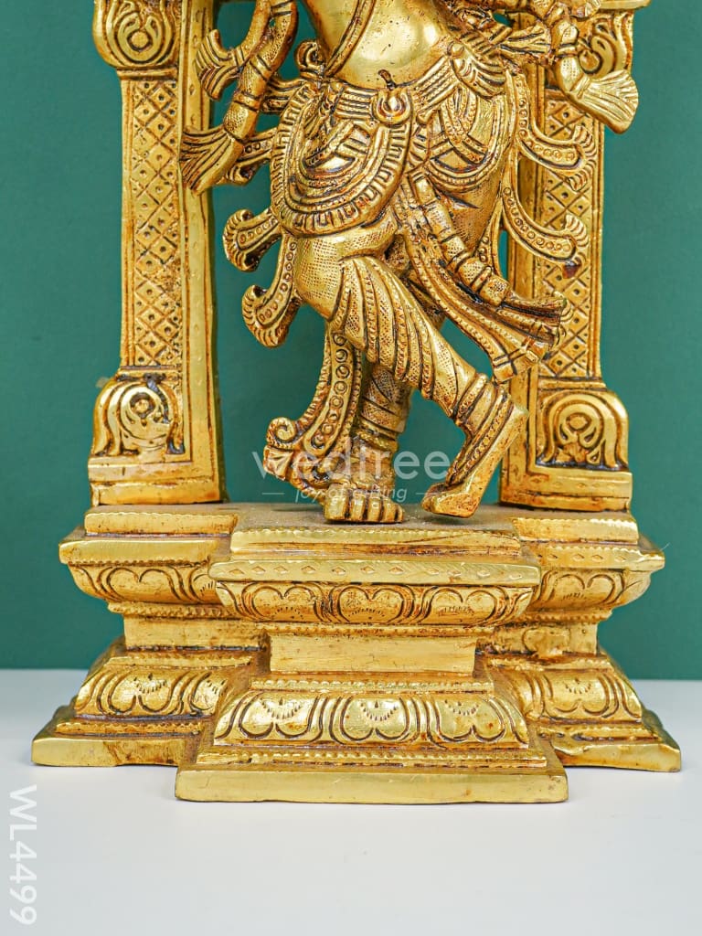 Brass Radha Krishna Idol - Wl4499 Figurines