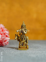 Brass Krishna With Cow - Wl3932 Figurines