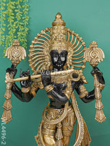 Brass Krishna With Shank Chakra - Wl4496 Figurines