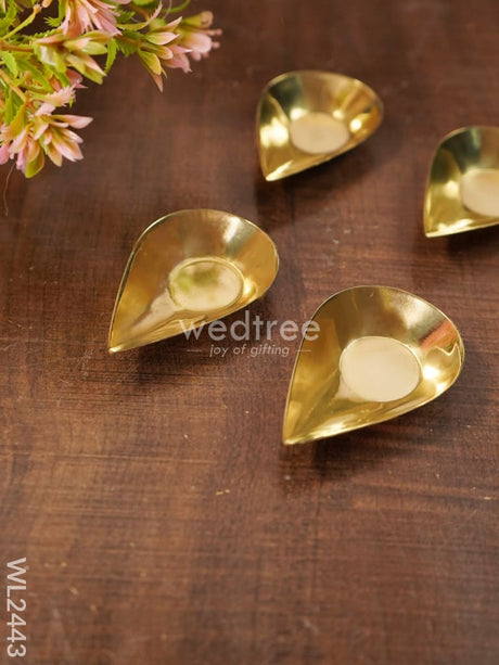 Brass Kuber Diya ( Set Of 4 ) - Wl2443