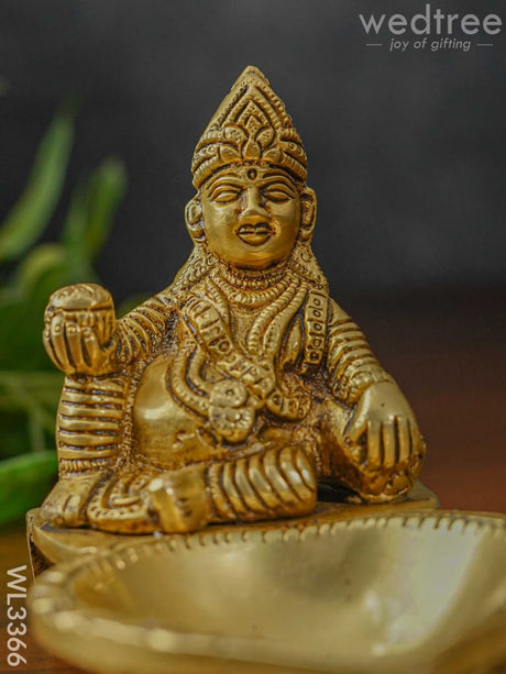 Brass Laddu Gopal Diya - Wl3366