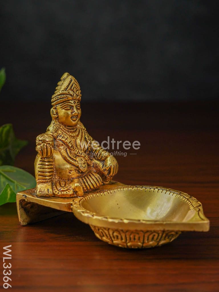 Brass Laddu Gopal Diya - Wl3366