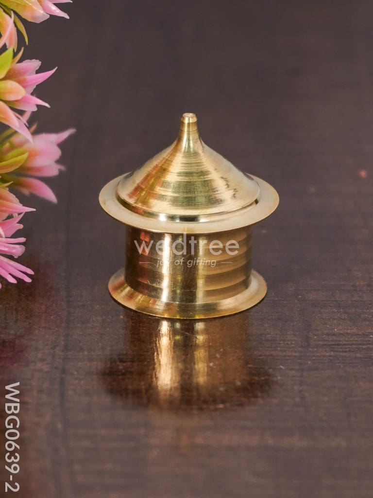 Brass Kumkum Holder - Wbg0639 (1.5 Inch) Holders