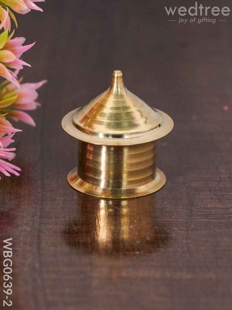 Brass Kumkum Holder - Wbg0639 (1.5 Inch) Holders