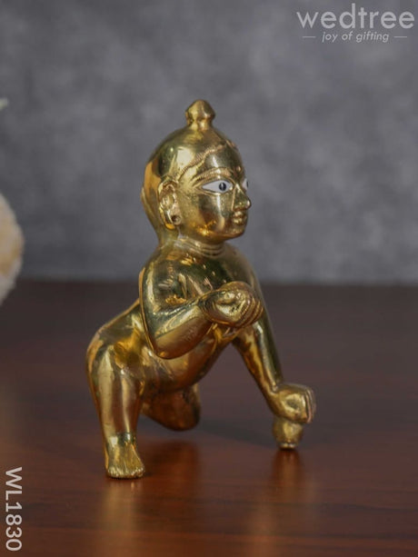 Brass Laddu Gopal 5.5Inch - Wl1830 Figurines