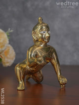 Brass Laddu Gopal 6.5 Inch - Wl2538 Figurines