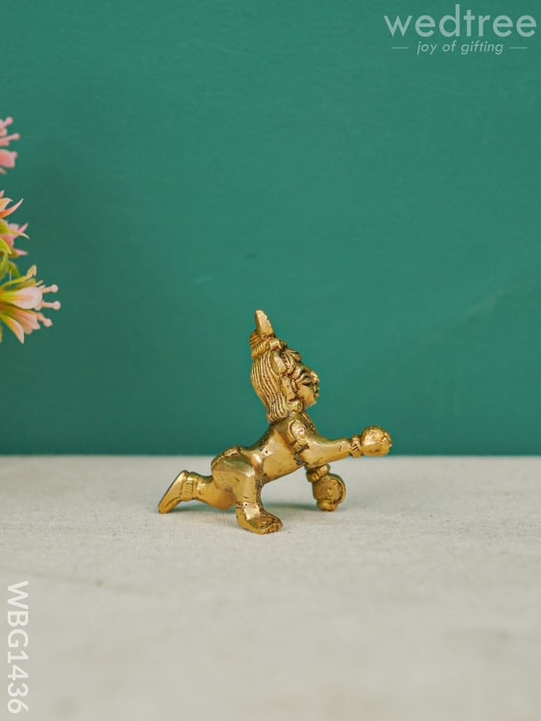 Brass Laddu Gopal Figurines - 2 Inch Wbg1436