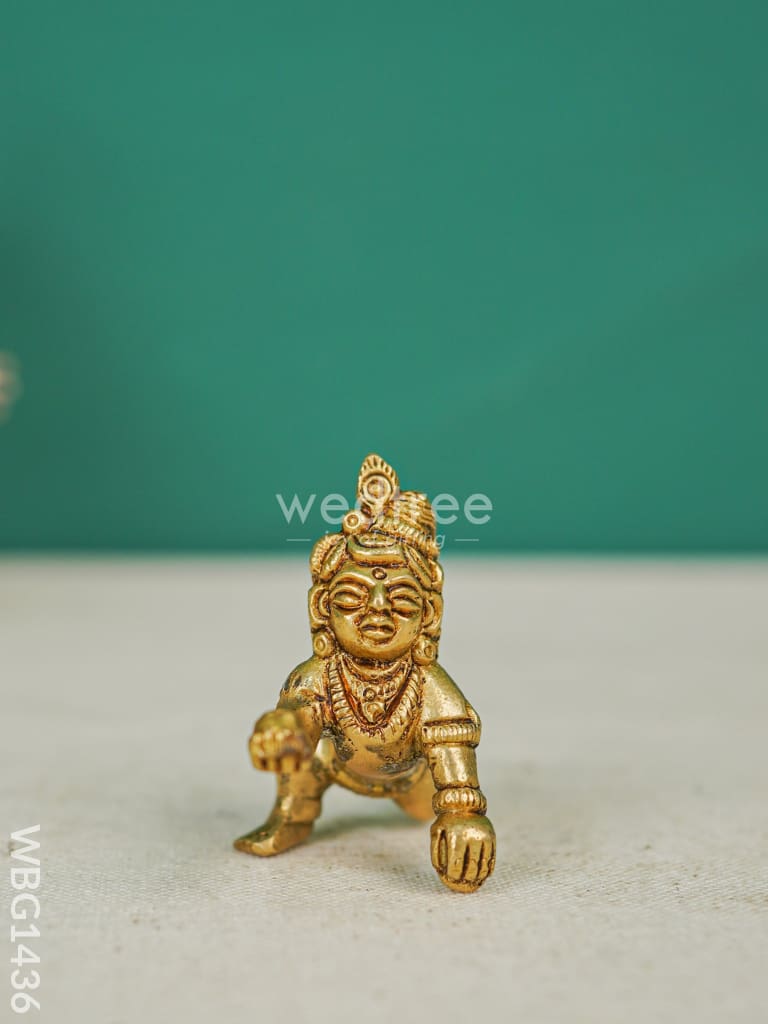 Brass Laddu Gopal Figurines - 2 Inch Wbg1436