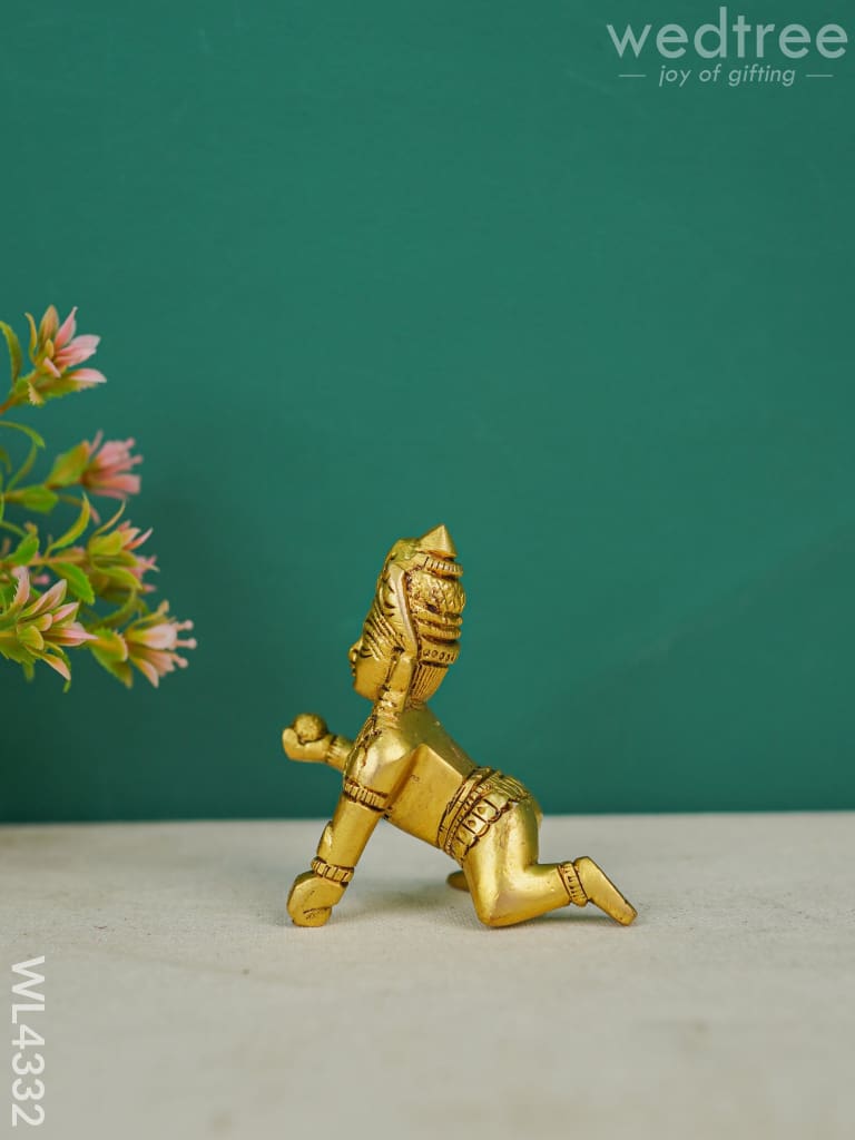 Brass Laddu Gopal Figurines - 3.5 Inch Wl4332