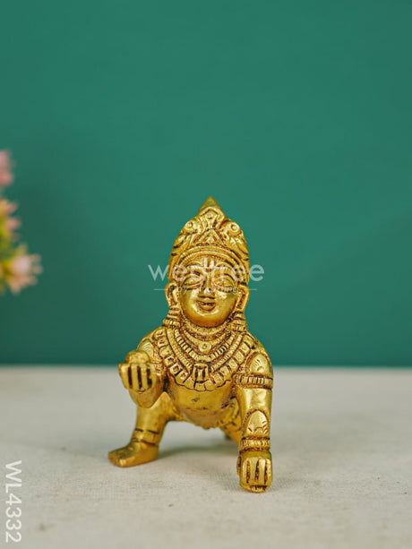 Brass Laddu Gopal Figurines - 3.5 Inch Wl4332