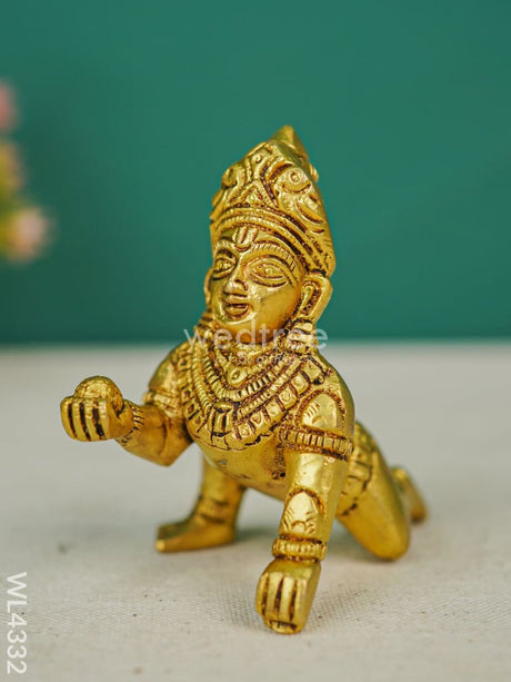 Brass Laddu Gopal Figurines - 3.5 Inch Wl4332