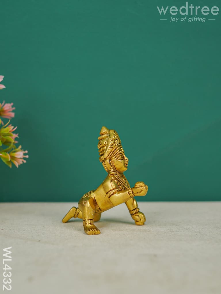 Brass Laddu Gopal Figurines - 3.5 Inch Wl4332