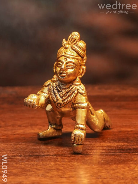 Brass Laddu Gopal Small Size - Wl0949 Figurines