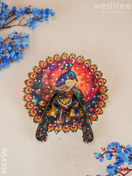 Bass Laddu Gopal With Peacock Mukut & Poshak - Wl4316 Brass Figurines