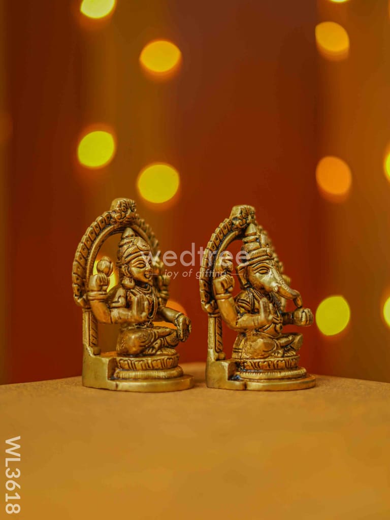 Brass Lakshmi Ganesha Idol - Wl3618 Figurines