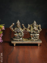 Brass Lakshmi-Ganesha On Chowki - Wl2719 Figurines