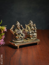 Brass Lakshmi-Ganesha On Chowki - Wl2719 Figurines