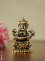 Brass Lakshmi Ganesha Saraswathi - Set Of 3 Wl3636 Figurines