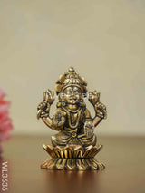 Brass Lakshmi Ganesha Saraswathi - Set Of 3 Wl3636 Figurines