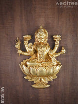 Brass Lakshmi Ganesha Wall Hanging - Set Of 2 Wl3038 Figurines