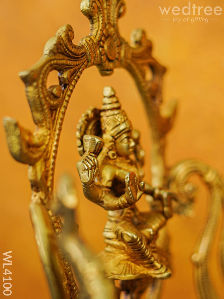 Brass Lakshmi Urli With Ashtalakshmi - Wl4100