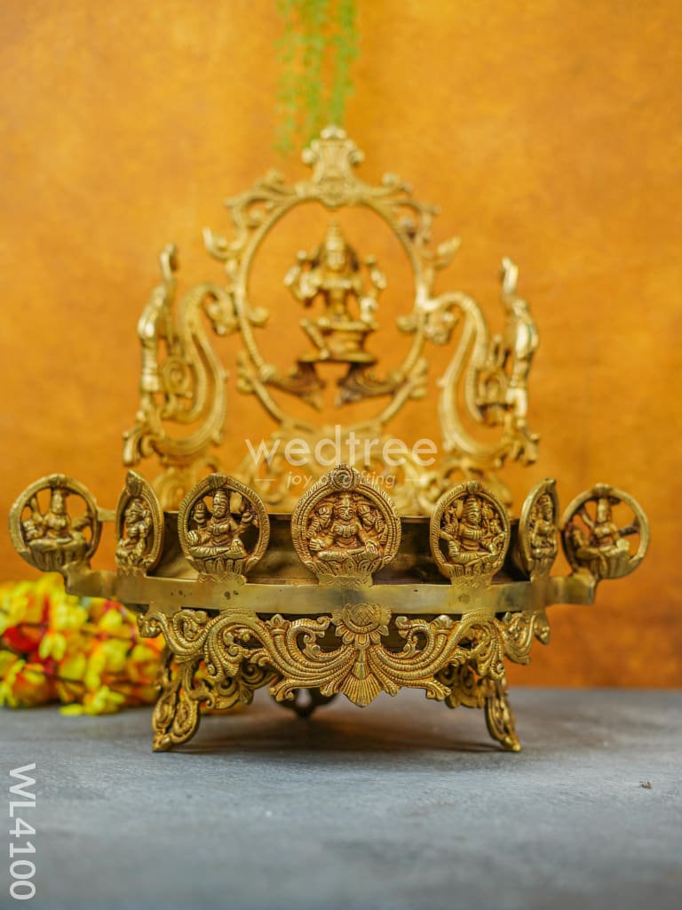 Brass Lakshmi Urli With Ashtalakshmi - Wl4100