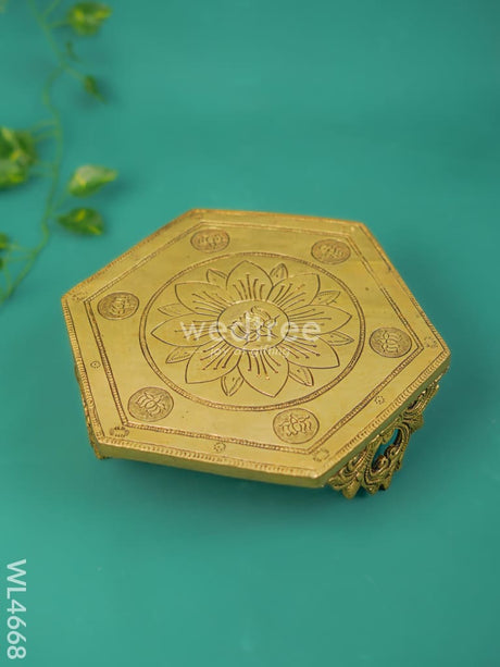 Brass Lotus Designed Chowki - Wl4668 Utility