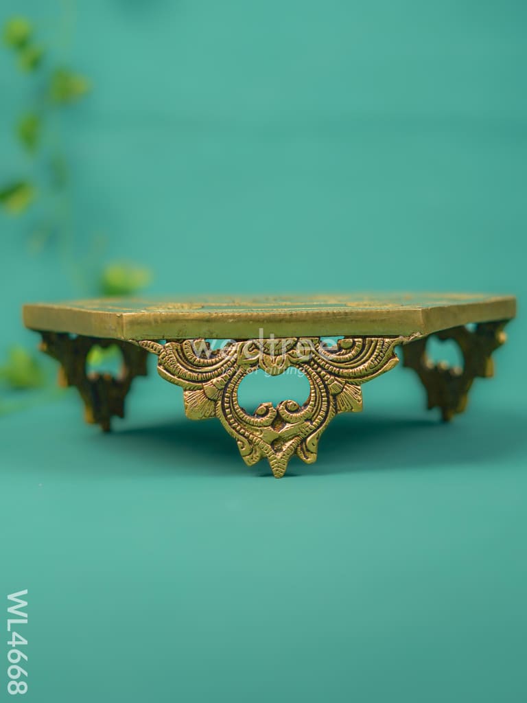 Brass Lotus Designed Chowki - Wl4668 Utility