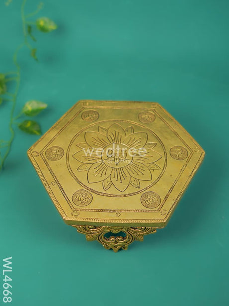 Brass Lotus Designed Chowki - Wl4668 Utility