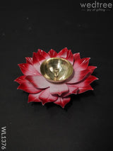 Brass Lotus Shaped Diya - Wl1376