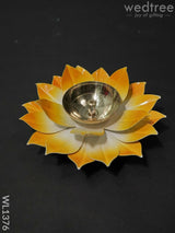 Brass Lotus Shaped Diya - Wl1376