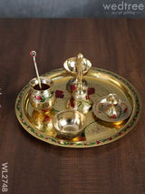 Brass (Meenakari) Pooja Thali Set - Wl2748 Utility