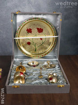 Brass (Meenakari) Pooja Thali Set - Wl2748 Utility