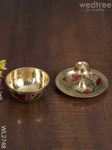 Brass (Meenakari) Pooja Thali Set - Wl2748 Utility