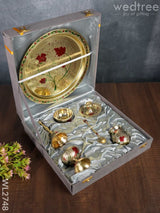 Brass (Meenakari) Pooja Thali Set - Wl2748 Utility