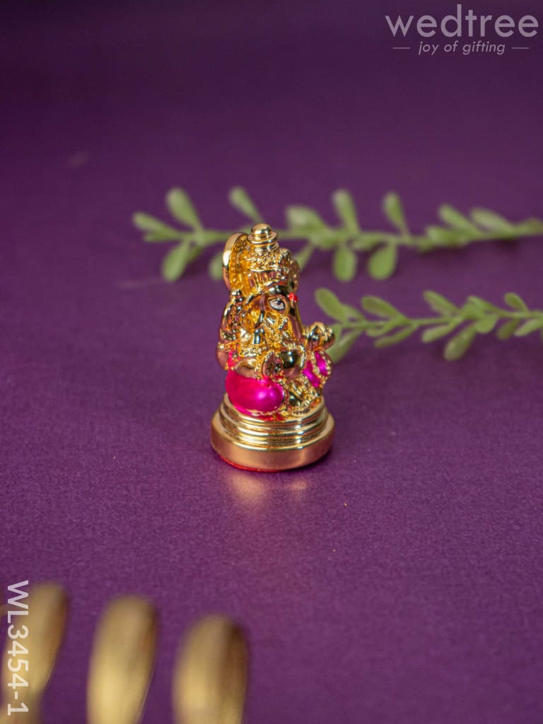 Brass Miniature Ganesha Idol - Wl3454 Figurines