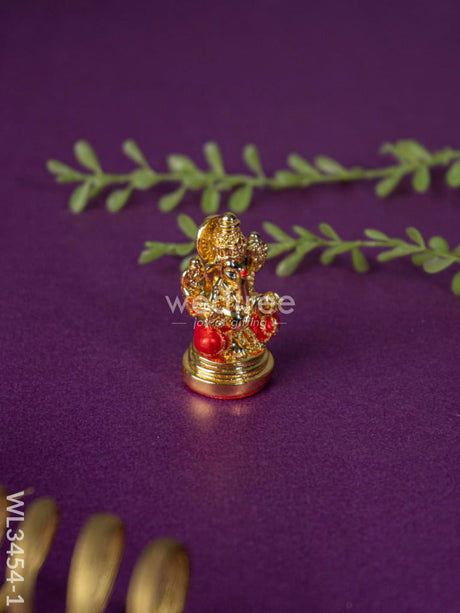 Brass Miniature Ganesha Idol - Wl3454 Figurines