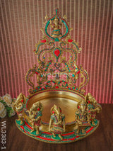 Brass Musical Ganesha Urli With Stone Work - Wl3383-1