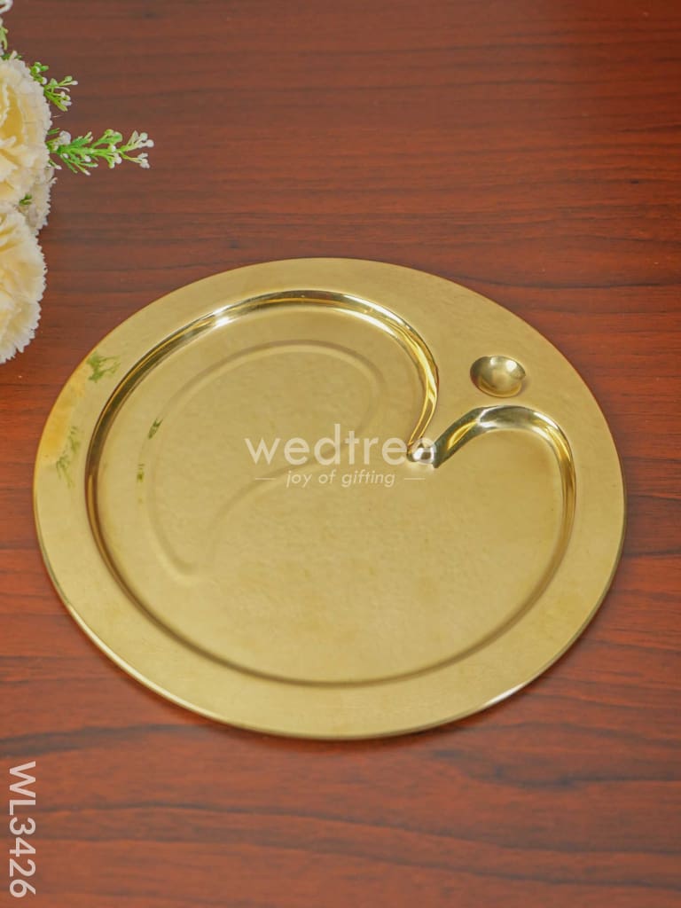 Brass Om Thali Set - Wl3426 Pooja Utility