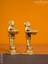 Brass Paavai Diya - Set Of 2 Wl3937