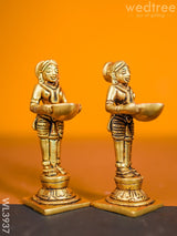 Brass Paavai Diya - Set Of 2 Wl3937