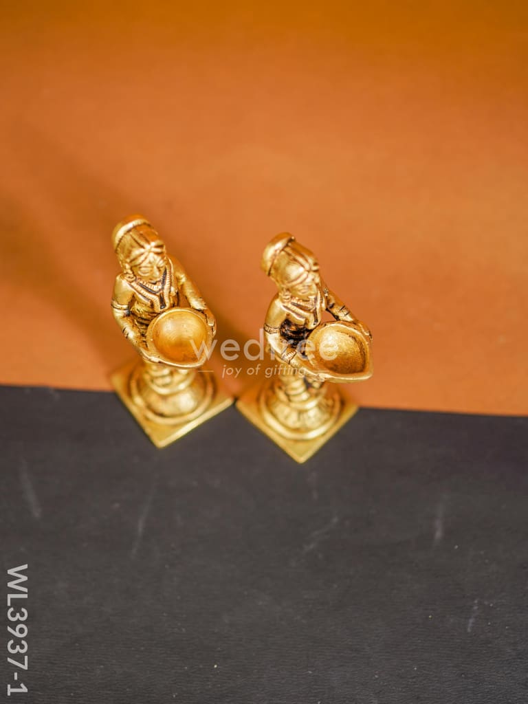 Brass Paavai Diya - Set Of 2 Wl3937