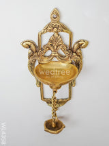 Brass Parrot Wall Hanging Diya With Single & Five Face - Wl4358